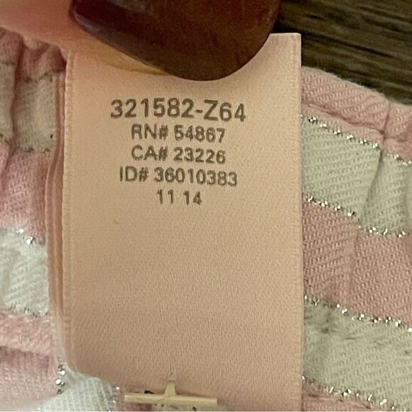 Victoria’s Secret Striped Long Sleeve Pants Pajama Set Pink White Silver Medium - Picture 12 of 15